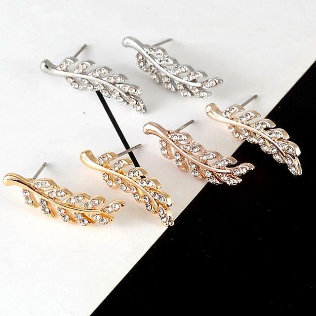 1PairStudEarringsEarClimbersForWomen_sCubicZirconiaWeddingWorkDailyAlloyLeaf_3.jpg