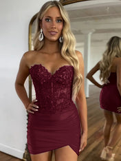 Sparkly Sequins Sweetheart Bodycon Homecoming Dress