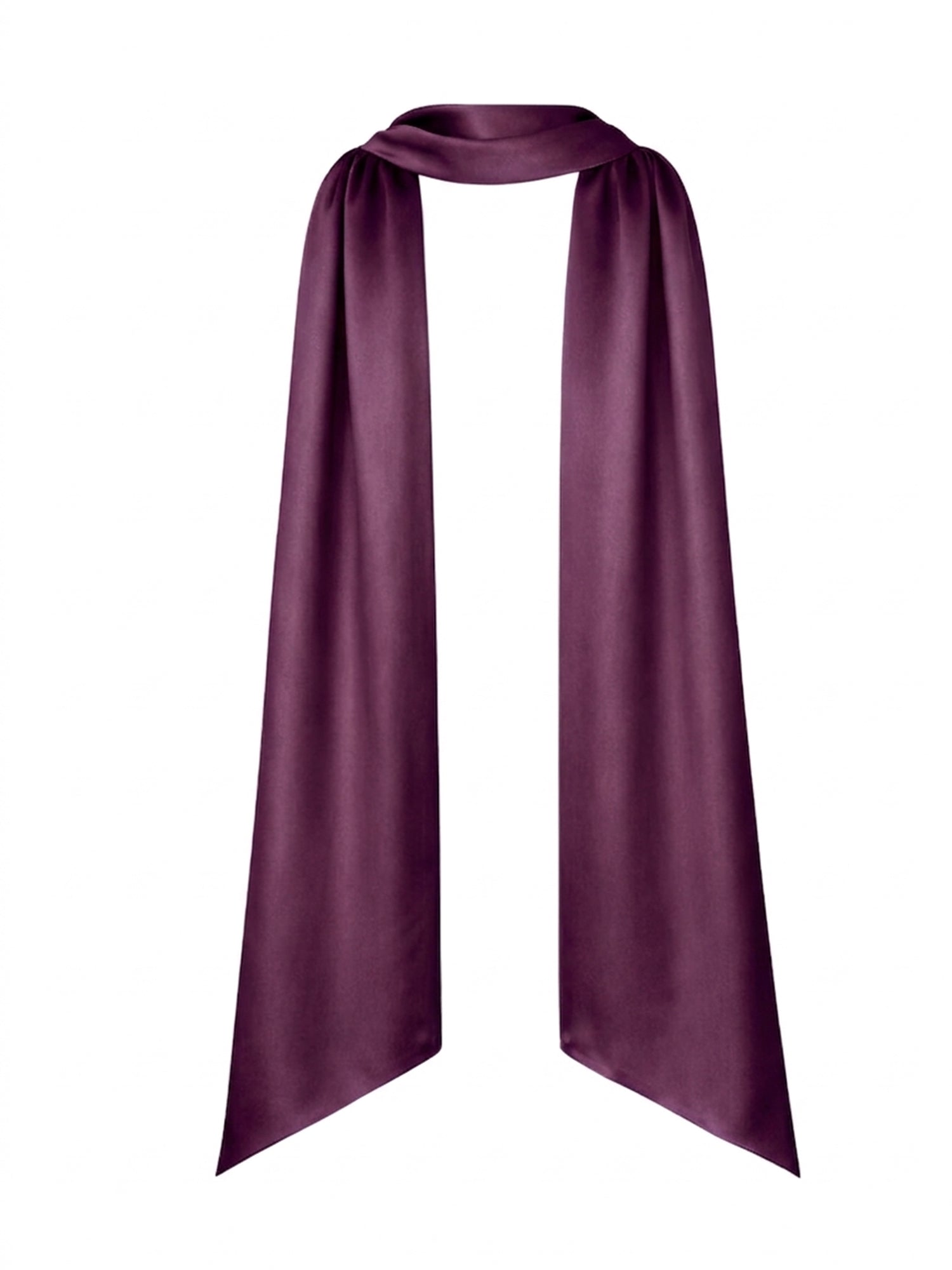 Luxurious Deep Plum Satin Wrap