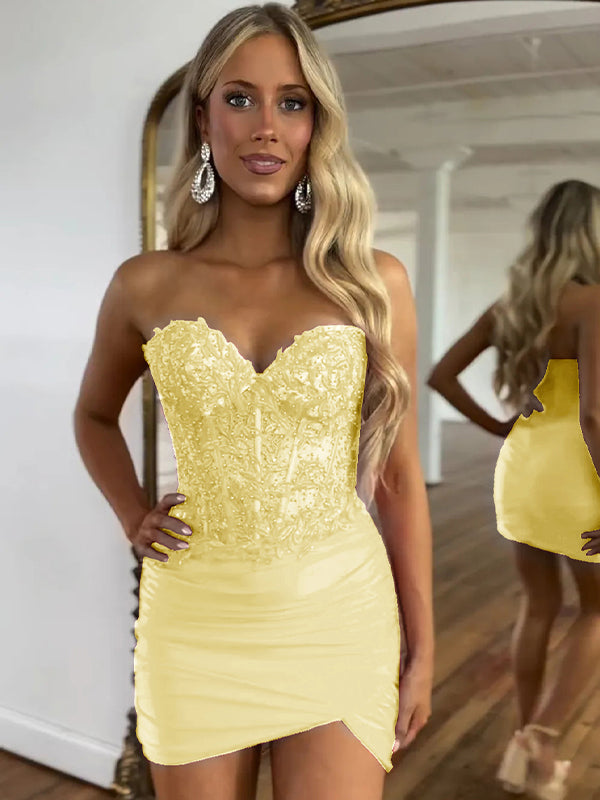 Sparkly Sequins Sweetheart Bodycon Homecoming Dress