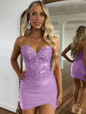 Sparkly Sequins Sweetheart Bodycon Homecoming Dress