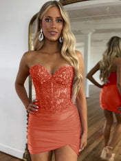 Sparkly Sequins Sweetheart Bodycon Homecoming Dress