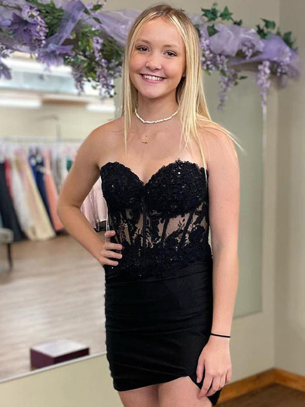 Sparkly Fuchsia Sequins Sweetheart Bodycon Homecoming Dress