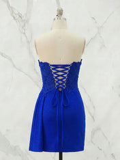 Strapless Sweetheart Draped Mini Homecoming Dress