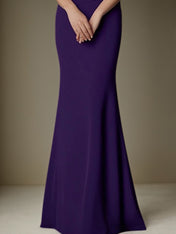 Formal Dress Purple Off-The-Shoulder Maxi Mother of the Bride Dress