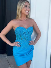 Sparkly Sequins Sweetheart Bodycon Homecoming Dress