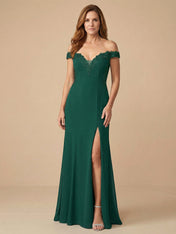 Trumpet/Mermaid Off Shoulder Floor-Length Mother of the Bride Dress