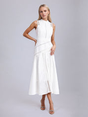 Susanna White Sleeveless Lace Dress