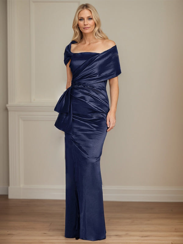 Sheath/Column Off-the-Shoulder Floor-Length Mother of the Bride Dresses