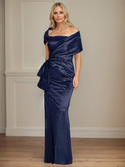 Sheath/Column Off-the-Shoulder Floor-Length Mother of the Bride Dresses