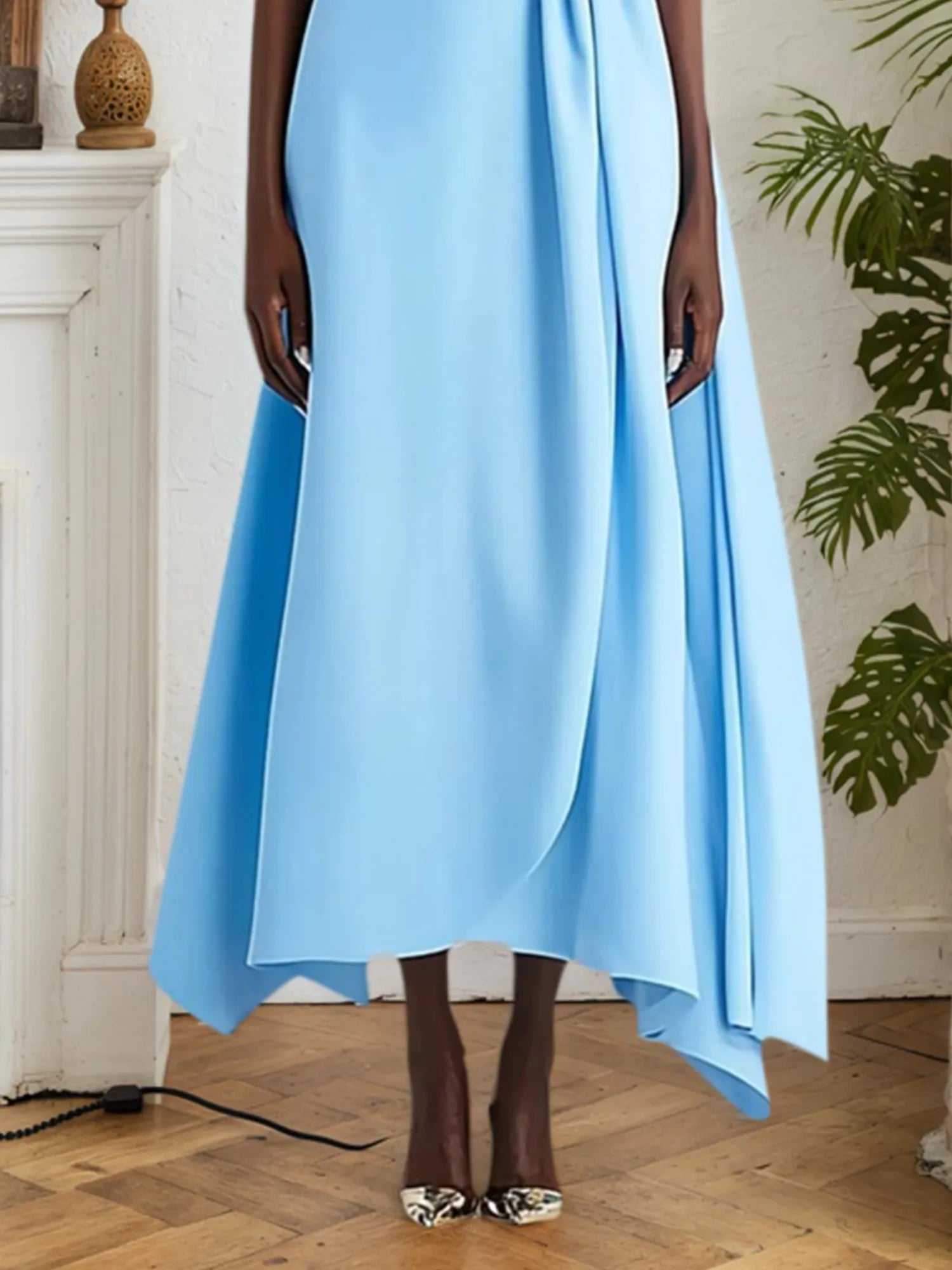 Party Dresses Cocktail Maxi Light Blue Sleeveless Dresses