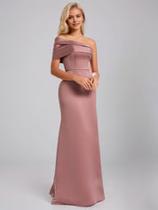 Robe de travail semi-formelle verte sans manches à volants, robe midi ajustée