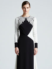Radiate Refined Elegance in This Sophisticated Black and White Gown