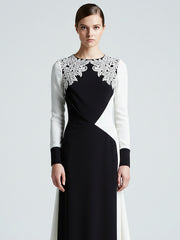 Radiate Refined Elegance in This Sophisticated Black and White Gown