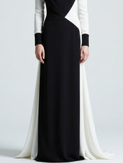 Radiate Refined Elegance in This Sophisticated Black and White Gown