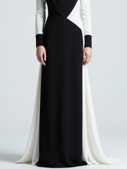 Radiate Refined Elegance in This Sophisticated Black and White Gown