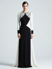 Radiate Refined Elegance in This Sophisticated Black and White Gown
