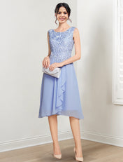 A-Line/Princess Scoop Knee-Length Mother of the Bride Dresses
