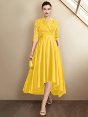 Sheath/Column V-Neck Tea-Length Mother of the Bride Dresses