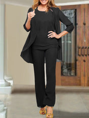 Chiffon Scoop Mother of the Bride Pantsuits