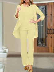 Chiffon Scoop Mother of the Bride Pantsuits