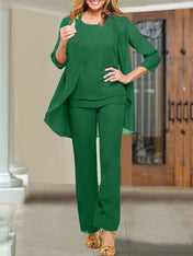 Chiffon Scoop Mother of the Bride Pantsuits