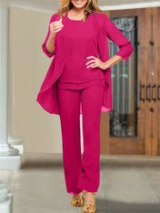 Chiffon Scoop Mother of the Bride Pantsuits