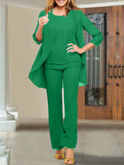 Chiffon Scoop Mother of the Bride Pantsuits