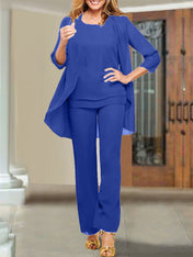 Chiffon Scoop Mother of the Bride Pantsuits