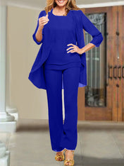 Chiffon Scoop Mother of the Bride Pantsuits