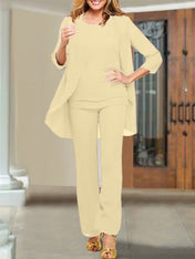 Chiffon Scoop Mother of the Bride Pantsuits