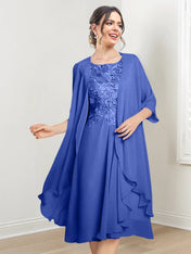 A-Line/Princess Scoop Knee-Length Mother of the Bride Dresses