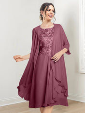 A-Line/Princess Scoop Knee-Length Mother of the Bride Dresses