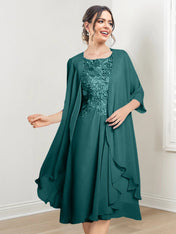 A-Line/Princess Scoop Knee-Length Mother of the Bride Dresses