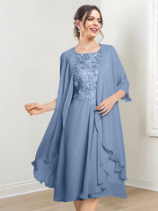 A-Line/Princess Scoop Knee-Length Mother of the Bride Dresses