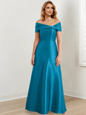 A-Line/Princess Off-the-Shoulder Floor-Length Mother of the Bride Dresses