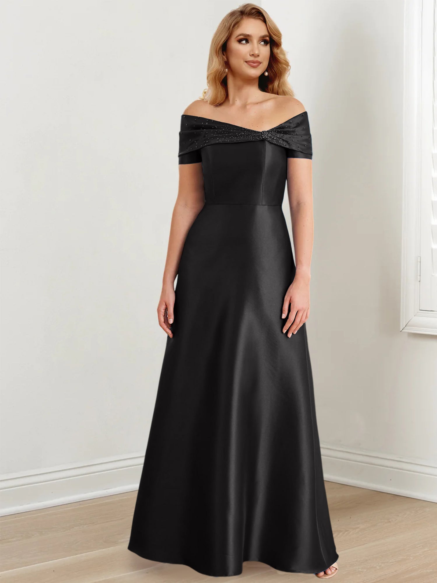 Princess Off-the-Shoulder Floor-Length Mother of the Bride Dresses