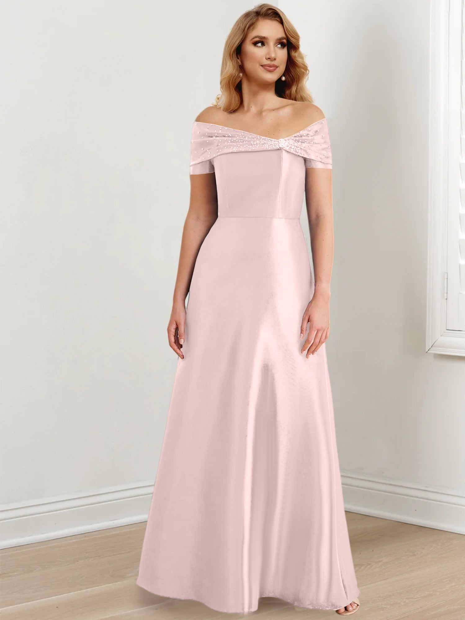 Princess Off-the-Shoulder Floor-Length Mother of the Bride Dresses