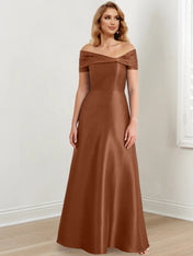 A-Line/Princess Off-the-Shoulder Floor-Length Mother of the Bride Dresses