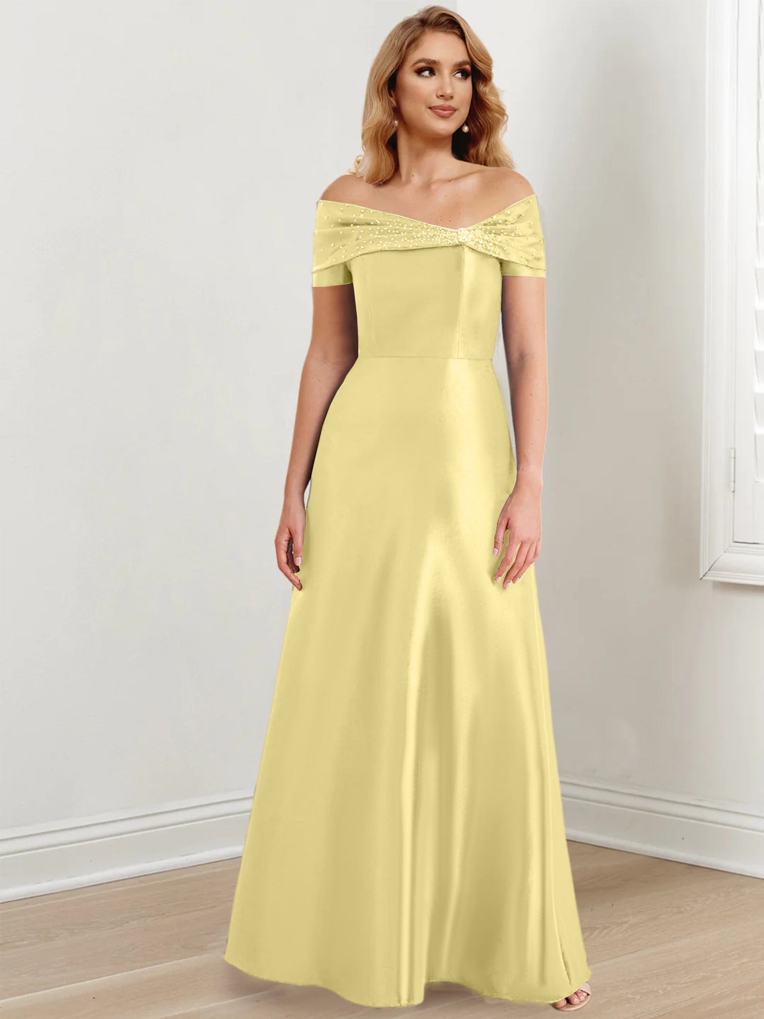 Princess Off-the-Shoulder Floor-Length Mother of the Bride Dresses