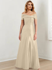 A-Line/Princess Off-the-Shoulder Floor-Length Mother of the Bride Dresses