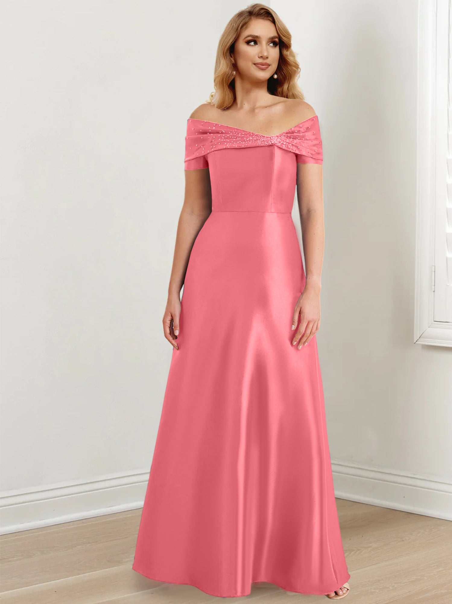 Princess Off-the-Shoulder Floor-Length Mother of the Bride Dresses