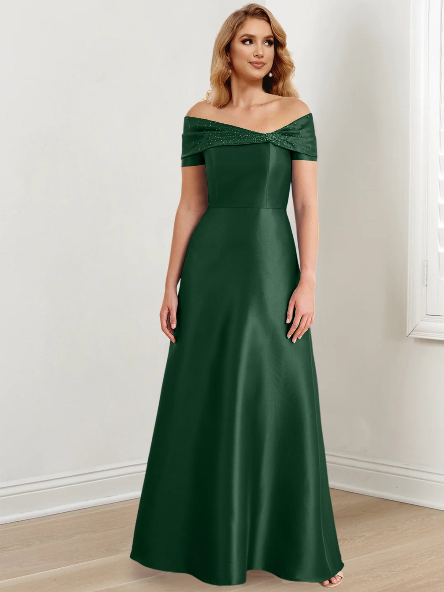 Princess Off-the-Shoulder Floor-Length Mother of the Bride Dresses