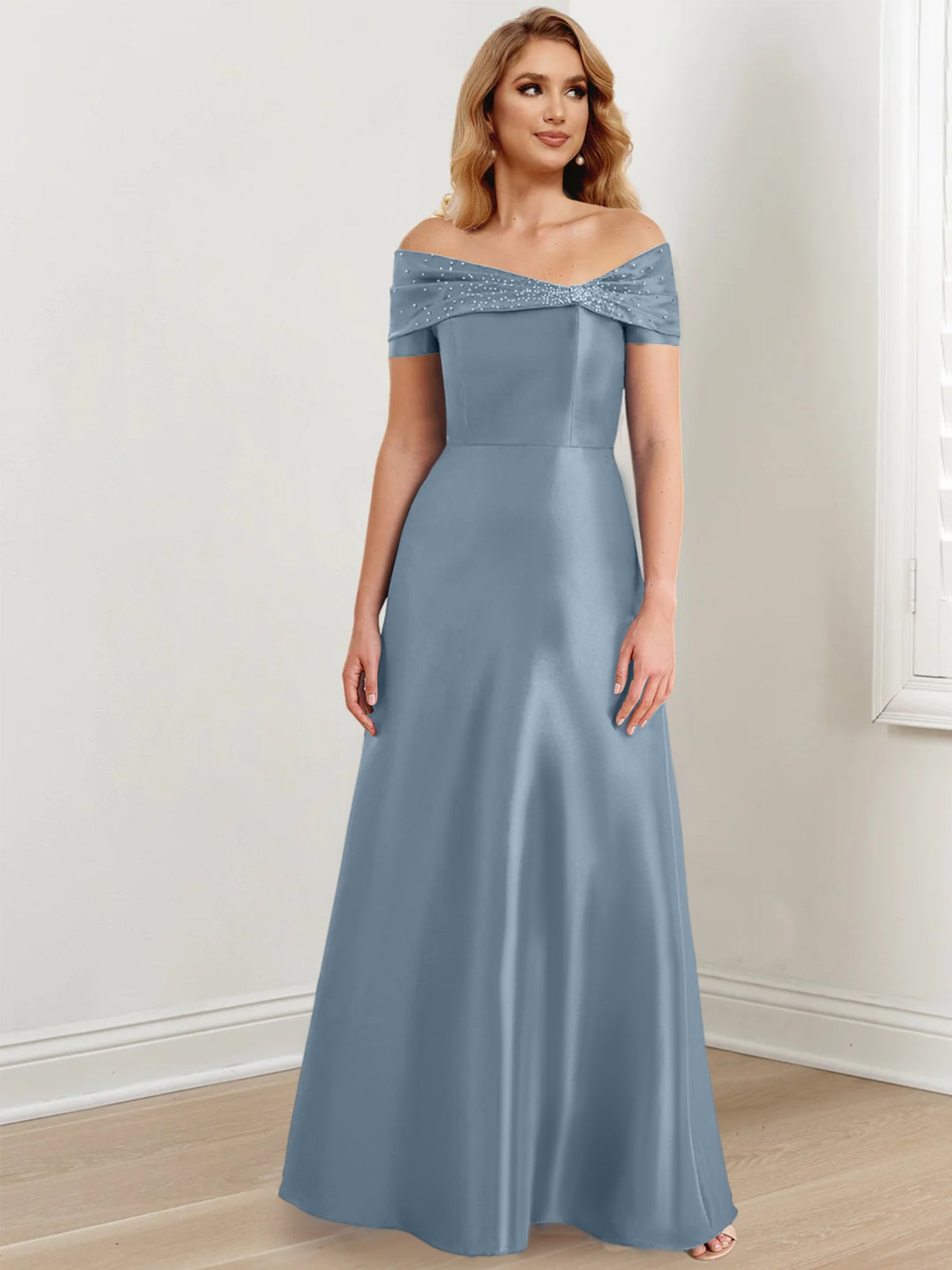 Princess Off-the-Shoulder Floor-Length Mother of the Bride Dresses