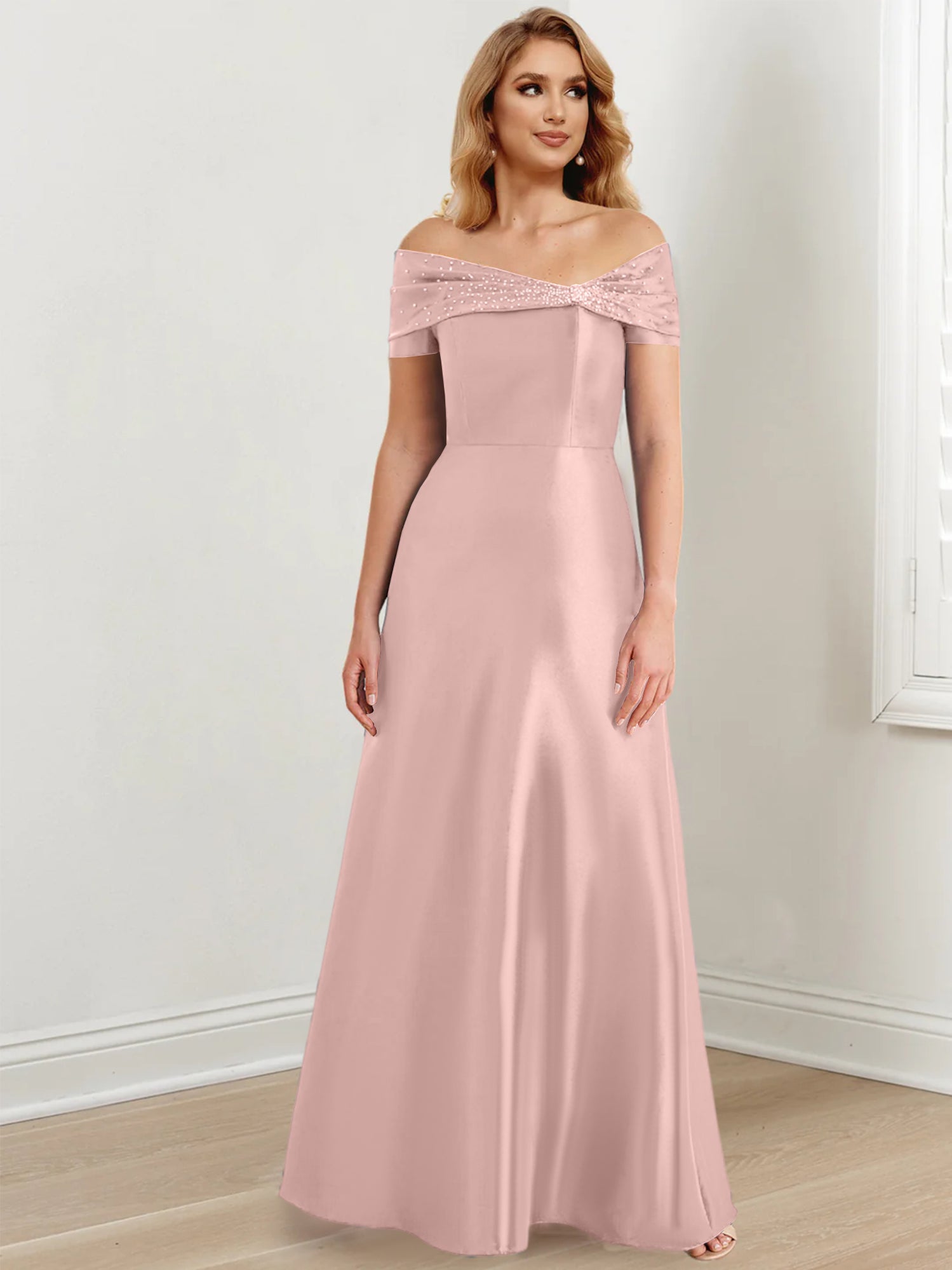 Princess Off-the-Shoulder Floor-Length Mother of the Bride Dresses