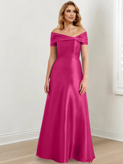 A-Line/Princess Off-the-Shoulder Floor-Length Mother of the Bride Dresses