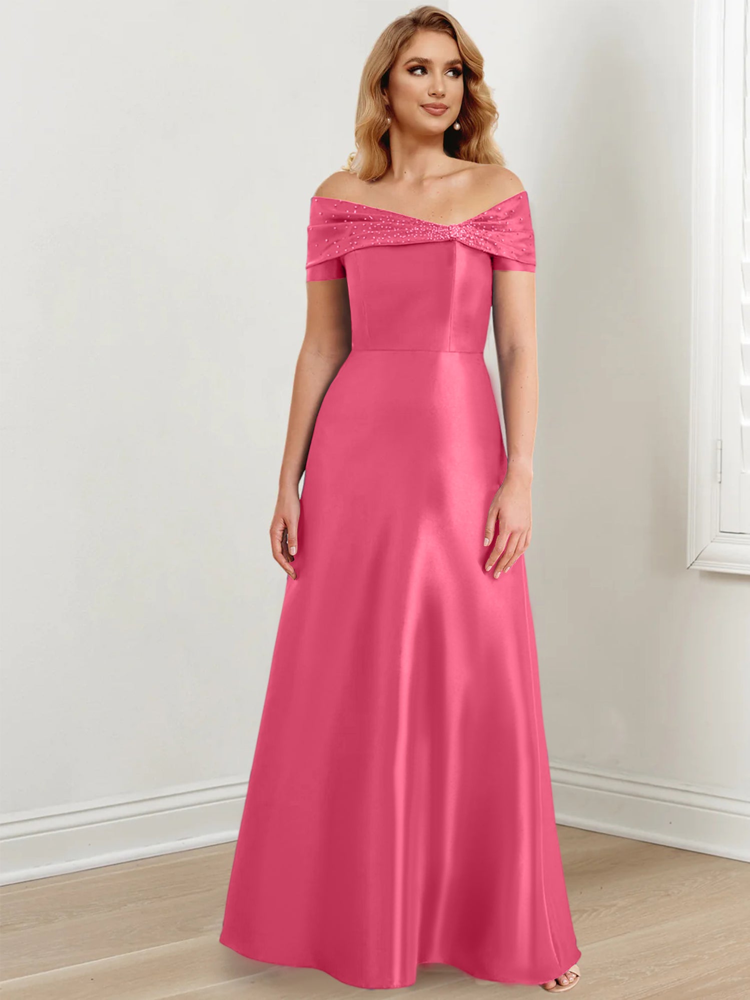 Princess Off-the-Shoulder Floor-Length Mother of the Bride Dresses