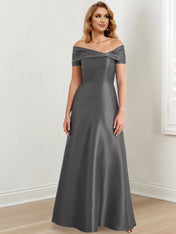 A-Line/Princess Off-the-Shoulder Floor-Length Mother of the Bride Dresses
