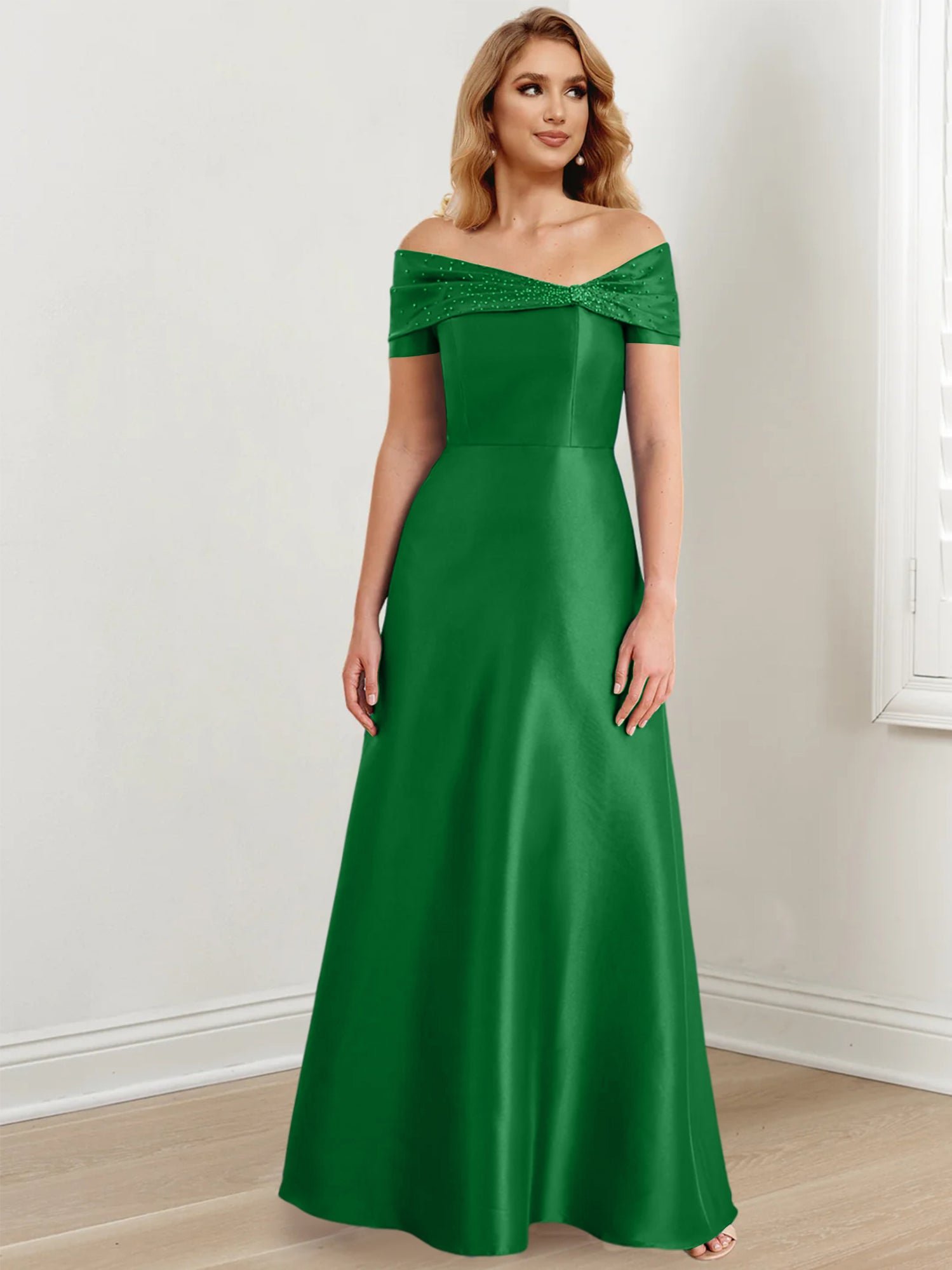 Princess Off-the-Shoulder Floor-Length Mother of the Bride Dresses
