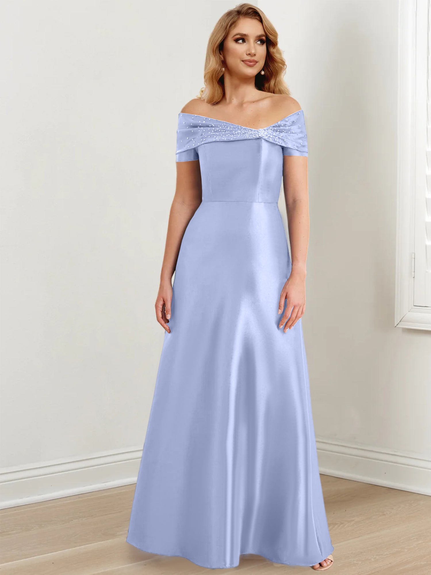 Princess Off-the-Shoulder Floor-Length Mother of the Bride Dresses